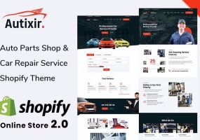 Autixir 汽配店直销Shopify 在线商店主题模板下载独立站网站源码