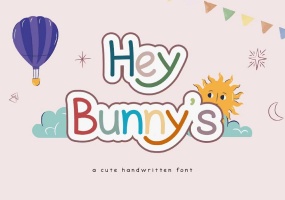 Hey Bunny’s 英文字体下载可爱浪漫手写优雅婚礼