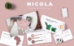 Nicola 演示PPT商业模板下载幻灯片粉色干净现代时尚简洁风格