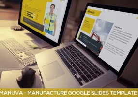 Manuva 金融工业建筑谷歌模板下载PPT现代商务幻灯片多用途