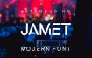 Jamet 英文字体下载现代无衬线个性创意字体