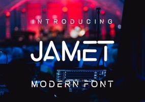 Jamet 英文字体下载现代无衬线个性创意字体