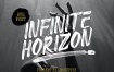 Infinite Horizo​​n 英文字体下载毛笔记号笔玻璃手写飘逸