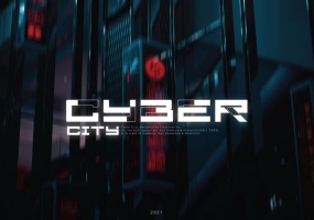 Cyber​​ City 英文字体现代无衬线科幻机甲未来感赛博城市
